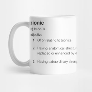 Bionic Definition in Black/Go Ahead, Ask Mug